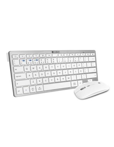 SUBBLIM TECLADO CON RATÓN BLUETOOTH MULTIDISPOSITIVO COMPACTO PLATA