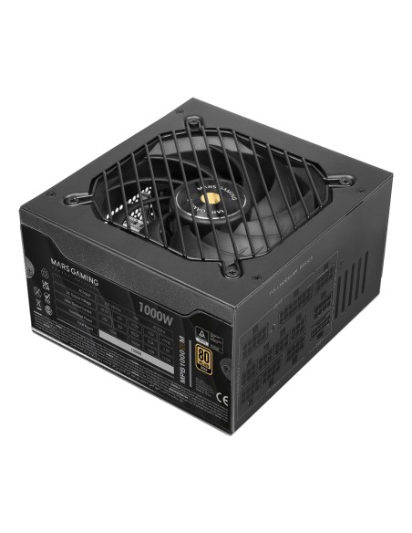 MARS GAMING FUENTE DE ALIMENTACION MPB1000SIM 1000W 80 PLUS GOLD NEGRAVENTILADOR 14CM