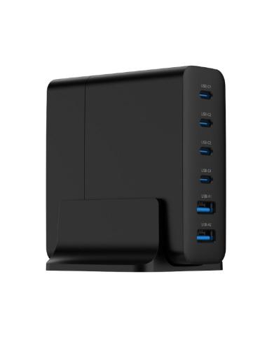 GEMBIRD CARGADOR RAPIDO 6 PUERTOS 75W4xUSB-C / 2xUSB-A