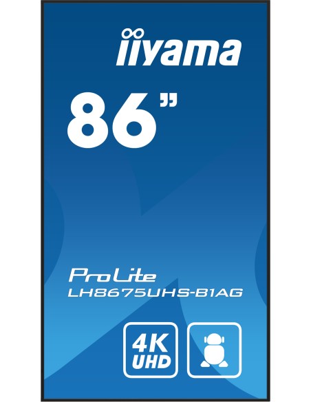 IIYAMA MONITOR LH8675UHS-B1AG 86 NEGROHDMI   DP   8MS   VESA