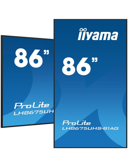 IIYAMA MONITOR LH8675UHS-B1AG 86 NEGROHDMI   DP   8MS   VESA