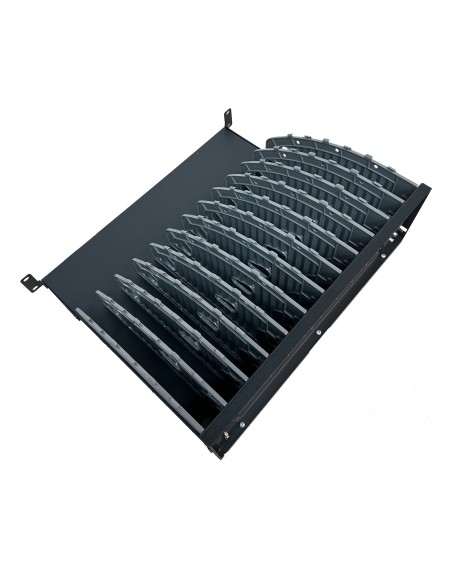 ESTANTE EWENT CON 12 RANURAS DE CARGA PARA PORTATILÉS 483x360x190mm