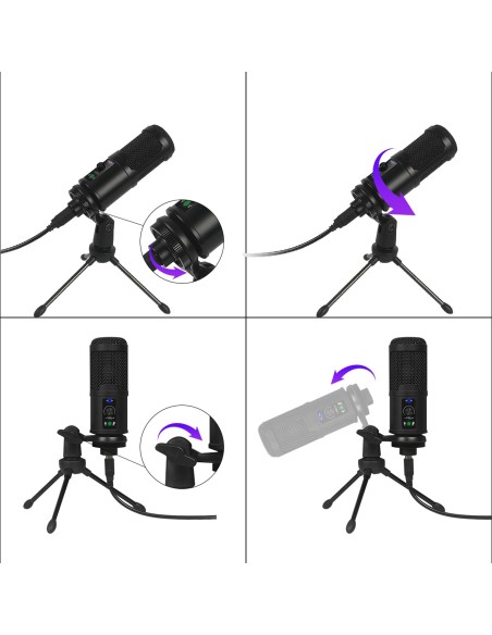 OMEGA VARR MICROFONO PRO-GAMING USB + TRIPODE + ESPONJA VGMTB2