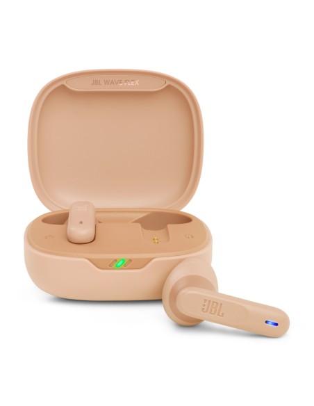 JBL AURICULARES INALAMBRICOS WAVE FLEX BEIGEESTUCHE DE CARGA  AUT. 32H