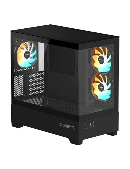 CAJA ATX SEMITORRE GIGABYTE AORUS C201B ICE PANORAMICA GLASS USB 3.0 BLACK