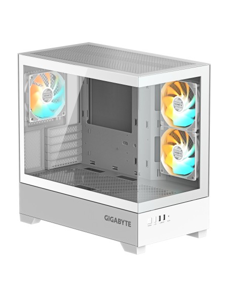 CAJA ATX SEMITORRE GIGABYTE AORUS C201W ICE PANORAMICA GLASS USB 3.0 BLANCA