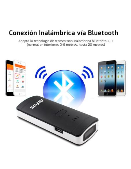 SCANNER TPV AVPOS BP200 PORTATIL 1D 2D QR USB BT 1600MAH AVP-BP200-2D