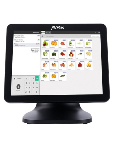 TPV AVPOS K5000 ALUMINIO 15 TACTIL I7 8GBDDR4 SSD128GB 3YR AVP-K5000B-I710-8128