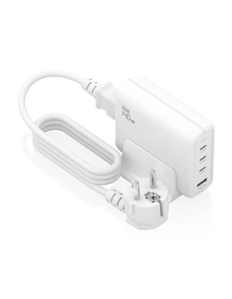 CARGADOR GAN AISENS SOBREMESA 140W 3XUSB-C PD3.1 QC4.0 QC5.0 USB-A QC3.0