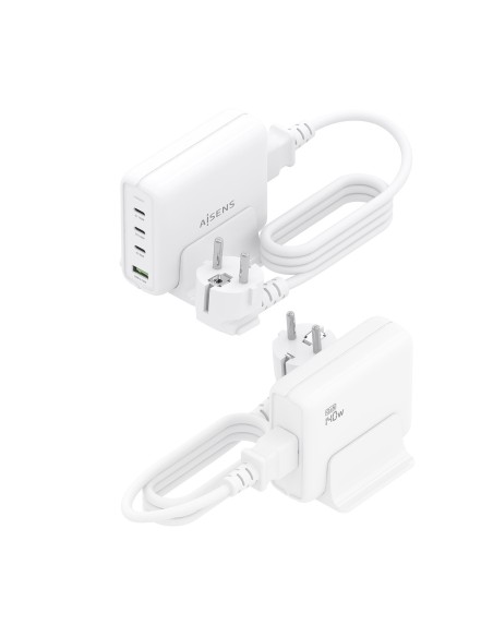 CARGADOR GAN AISENS SOBREMESA 140W 3XUSB-C PD3.1 QC4.0 QC5.0 USB-A QC3.0