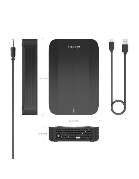 CAJA EXTERNA AISENS 3.5" SATA A USB-C USB3.1 GEN1 NEGRA