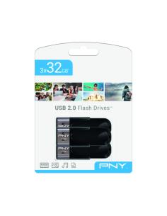 USB 2.0 PNY 3X 32GB ATTACHE4 PACK
