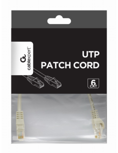 CABLE RED GEMBIRD UTP CAT6 0,25M COBRE GRIS