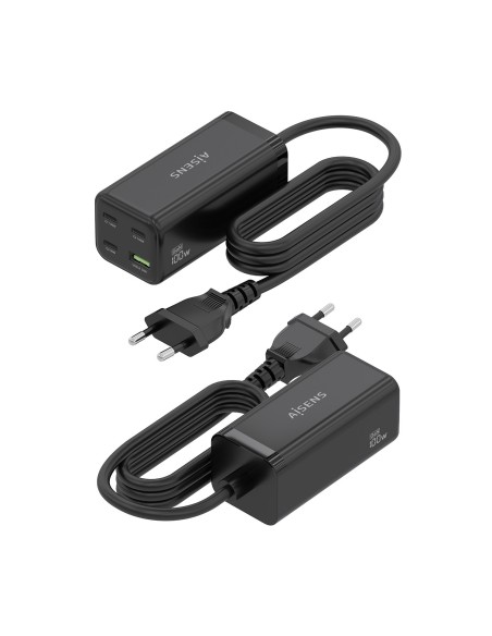CARGADOR GAN AISENS SOBREMESA 100W 3XUSB-C PD3.0 QC4.0 QC5.0 USB-A QC3.0