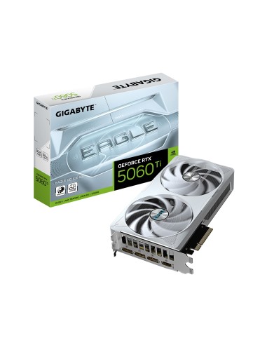 TARJETA GRAFICA GIGABYTE RTX 5060 TI EAGLE ICE OC 8GB GDDR7 BLANCO