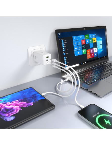 CARGADOR GAN AISENS 100W 2XUSB-C PD3.0 QC4.0 QC5.0 1XUSB-A QC3.0