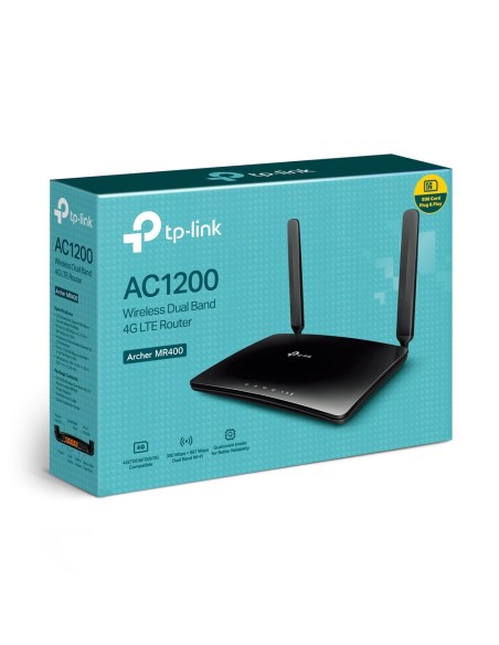 TP-LINK ROUTER 4G LTE ARCHER MR400 INALAMBRICO DE DOBLE BANDA AC1200
