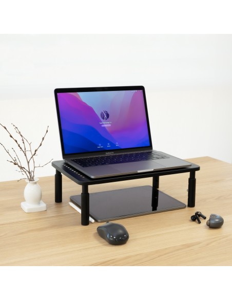 SOPORTE ELEVADOR PARA MONITORES NEGRO TOOQ TQMR081