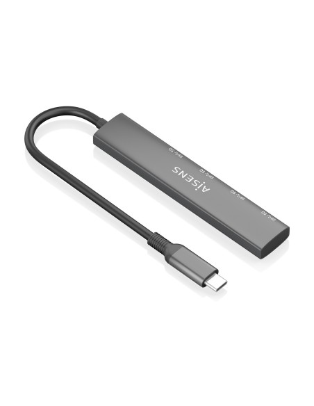 HUB USB 3.1 USB-C USB-CM-4XTIPO AH GRIS 15CM AISENS A109-0943