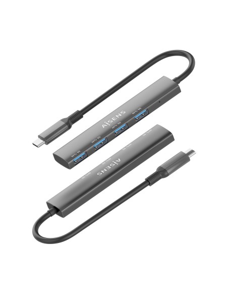 HUB USB 3.1 USB-C USB-CM-4XTIPO AH GRIS 15CM AISENS A109-0943