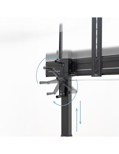 SOPORTE SUELO RUEDAS REGULABLE AQUILES 60-100 TOOQ FS20406HM-B