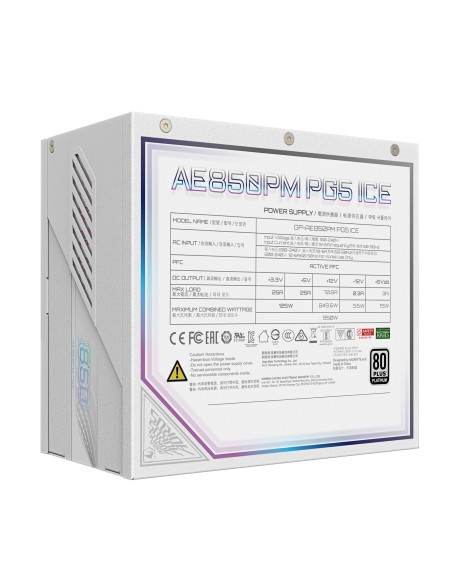 FUENTES DE ALIMENTACION GIGABYTE PLATINIUM AORUS ELITE 850W ICE ATX BLANCO