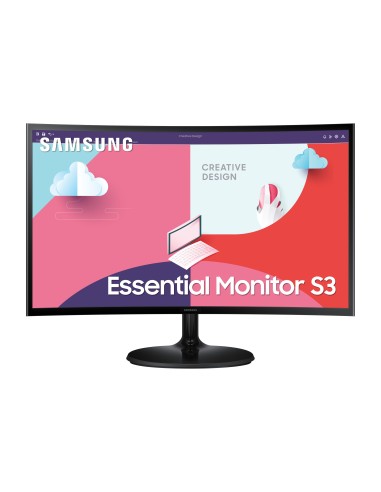 SAMSUNG MONITOR PROFESIONAL CURVO S3 S36C S27C360EAU 27  FHD NEGROHDMI   75Hz  NEGRO   VESA