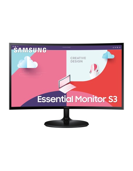 SAMSUNG MONITOR PROFESIONAL CURVO S3 S36C S27C360EAU 27  FHD NEGROHDMI   75Hz  NEGRO   VESA