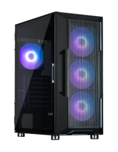 CAJA ZALMAN I3 NEO ARGB ATX 4XVENT 120MM 2XUSB 3.0 NEGRO S/N FUENTE