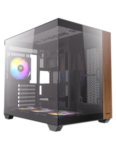 CAJA ANTEC CX800 ARGB ATX WOOD 2XVENT REV 120 MM 1X120MM 2XUSB SN FUENTE