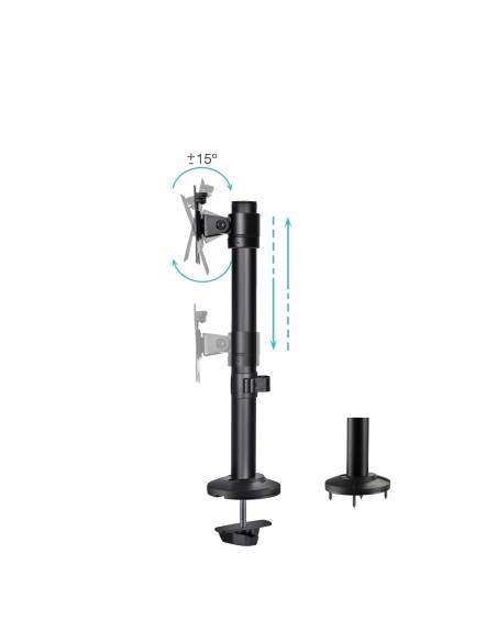 SOPORTE MESA TOOQ PANTALLAS GIRA INCLI 17-32 NEGRO