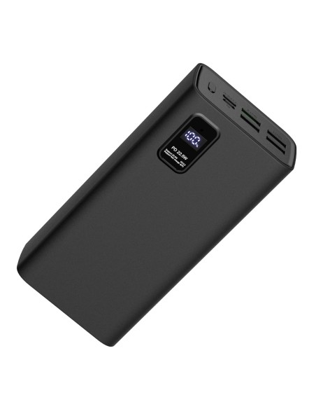 PLATINET POWERBANK 30.000mAh POLYMERO CARGA RAPIDA 3.0 NEGRO