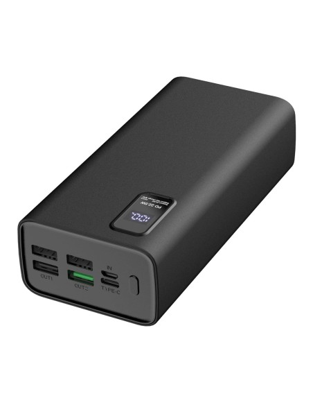 PLATINET POWERBANK 30.000mAh POLYMERO CARGA RAPIDA 3.0 NEGRO