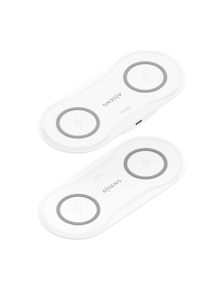 AISENS CARGADOR INALAMBRICO DOBLE ASCH-15W2WC059-W  15W  BLANCO