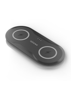 AISENS CARGADOR INALAMBRICO DOBLE ASCH-15W2WC060-BK  15W  NEGRO