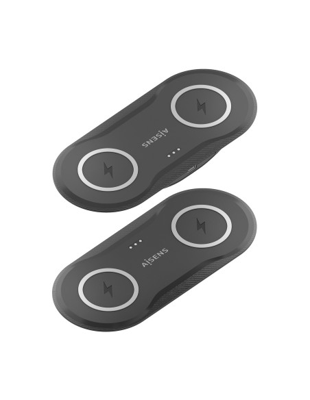 AISENS CARGADOR INALAMBRICO DOBLE ASCH-15W2WC060-BK  15W  NEGRO