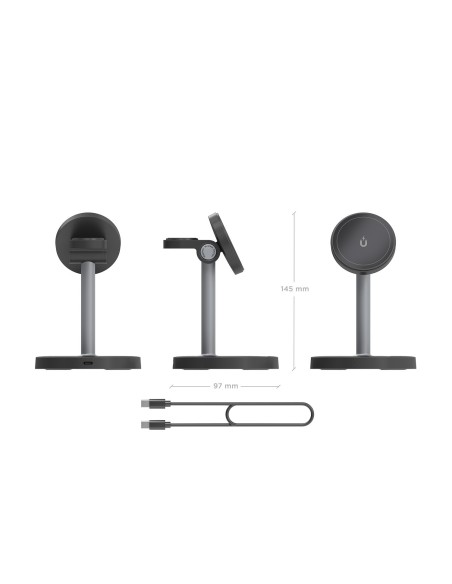 AISENS BASE DE CARGA INALAMBRICA ASCH-15W3WC066-BK  15W  NEGRO