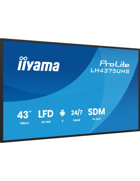 IIYAMA MONITOR LH4375UHS-B2AG 43 NEGROHDMI   DVI   8MS   VESA