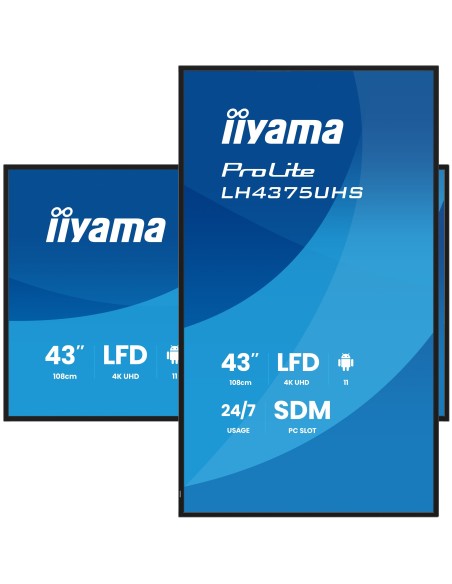 IIYAMA MONITOR LH4375UHS-B2AG 43 NEGROHDMI   DVI   8MS   VESA