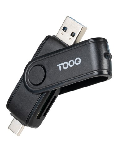 Tooq TQR-3003B Lector USB-C 2.0+USB-A 3.0 SD TF