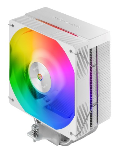MARS GAMING VENTILADOR CON DISIPADOR MCPU-X4ARGB BLANCO12 CM