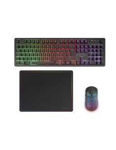 MARS GAMING TECLADO MCPWX + RATON OPTICO + ALFOMBRILLA NEGRO