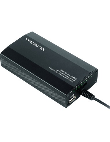 Tacens Oris Dual II 100 adaptador e inversor de corriente Universal 100 W Negro