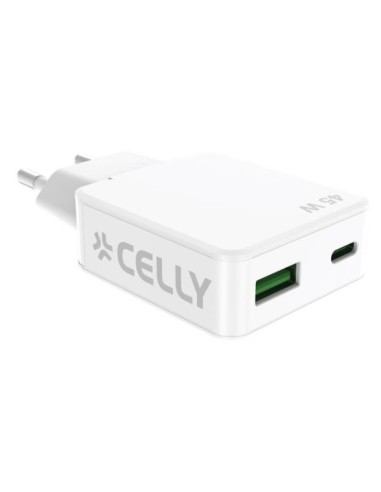 Celly Cargador 1 Usb-C 1 Usb- A 45w