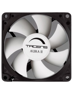 Tacens Aura II 8cm Carcasa del ordenador Ventilador Negro, Blanco