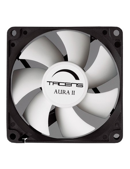 Tacens Aura II 8cm Carcasa del ordenador Ventilador Negro, Blanco