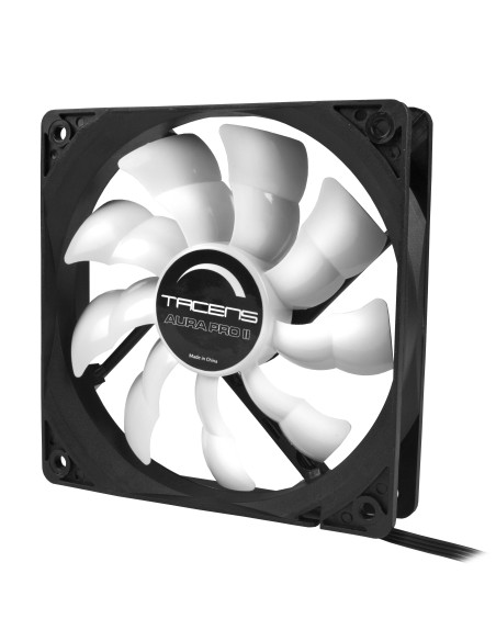 Tacens AURA PRO II 8cm Carcasa del ordenador Ventilador Negro, Blanco