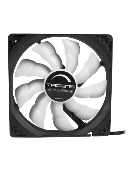 Tacens AURA PRO II 8cm Carcasa del ordenador Ventilador Negro, Blanco