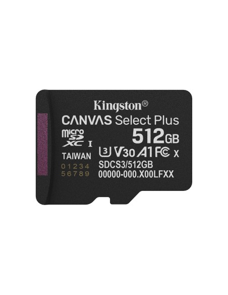 Kingston SDCS3 512GB microSDXC Gen3 150MB s A1