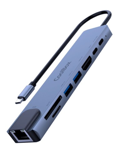 Coolbox M.DOCK C81 USB-C 1PD 2USB-A HDMI SD MSD RJ